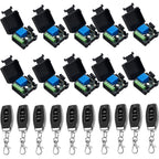 QIACHIP 433MHz Wireless Remote Control Switch Dry Contacts RF Relay Module DC 5V 12V 24V 48V 60V Remote Controls Gate Door Light
