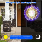 Solar Firework Lights Outdoor  - 90/150/200 LEDs, 8 Modes, Copper Wire Hanging Fairy Lights For Yard, Patio, Tent,Party,Xmas