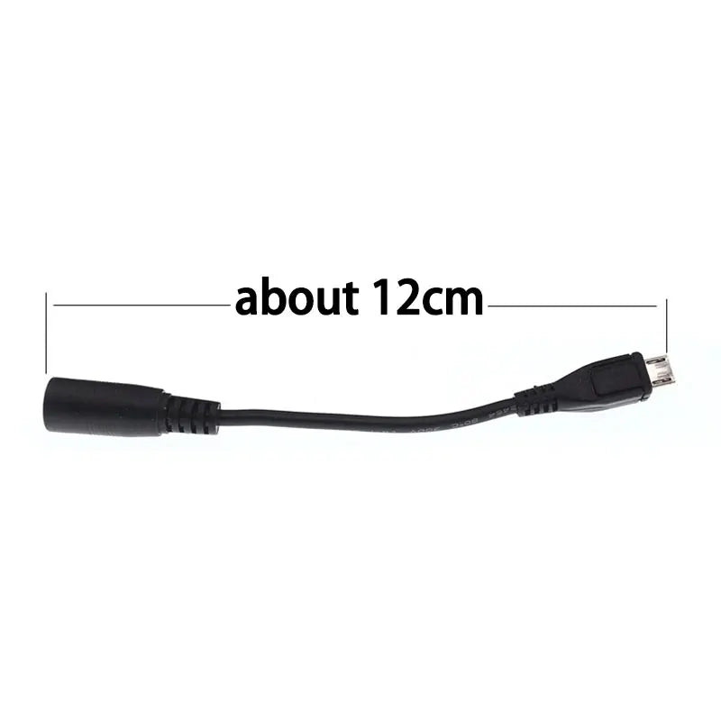 5.5*2.1mm DC Power Plug Waterproof Jacket Female To Micro USB / Mini USB / Type C Male Adapter Cable