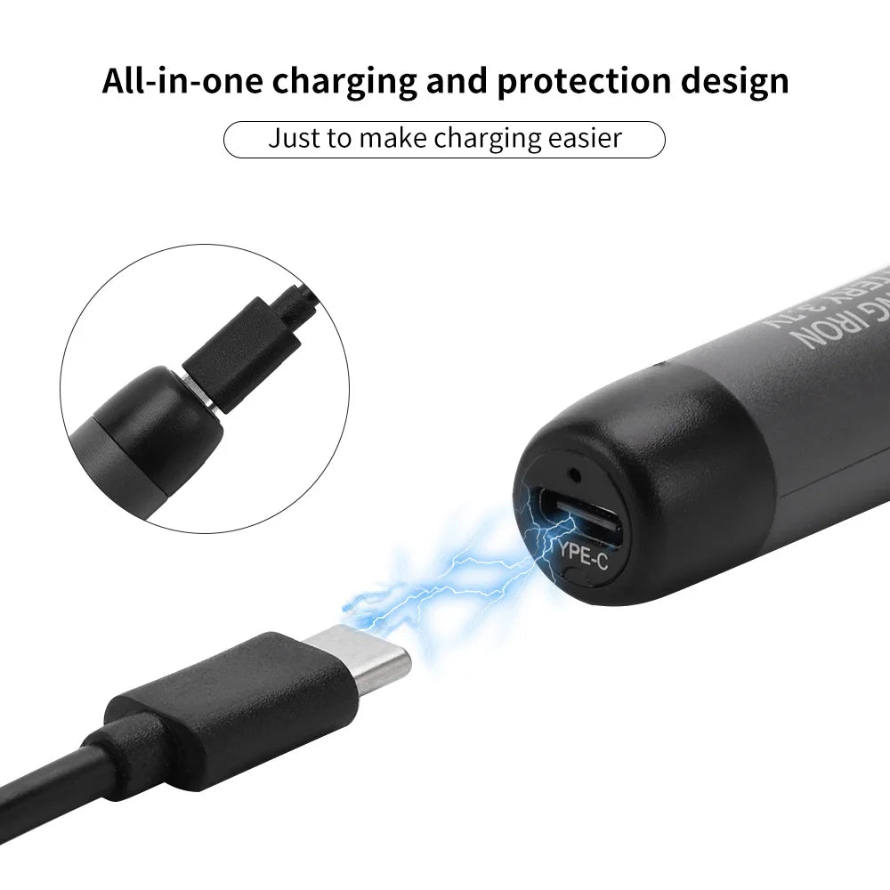 Portable 5V 8W USB Soldering Iron Wireless Electric Soldering Iron Fast Charging Lithium Battery Solder Iron Repair Welding Tool