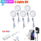 1 2 3 5 6 8 Lihgts RGB LED Cabinet Light 12V WiFi Bluetooth 24Key 44Key Remote Control Power Kit for Kitchen Wardrobe Lighting
