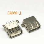 10/30/50PCS USB 2.0 4Pin A Type Female Socket Connector G54 2 Feet 90 Degree Data Transmission Charging