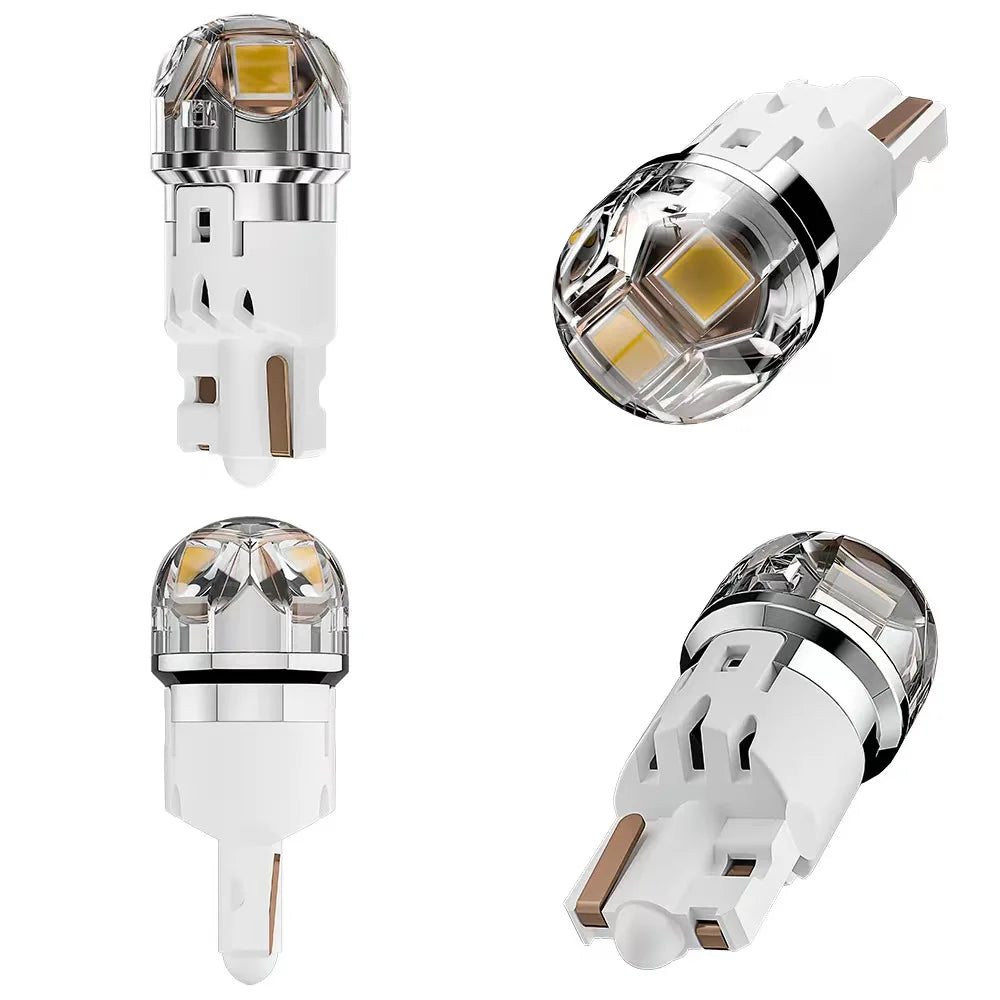 2Pcs Super T10 W5W Led Car Light Nichia 3030 Emc Chips Non-polarity Lamp Bulb Auto Dome License Plate Lighting White DC12-50V