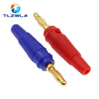 5PCS New 4mm Plugs pure copper Gold Plated Musical Speaker Cable Wire Pin Banana Plug Connectors