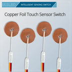 5V12V Mini Touch Sensor Switch Without Opening, Penetrating Wood Board, Glass Sensor, Copper Foil, Self-Adhesive Jog Reset