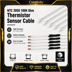 Thermistor NTC 3950 100K ohm Temperature Sensor Cable for Ender 3/Ender 3 Pro/Ender 3 Max Upgraded Heater Block 3D Printer Parts