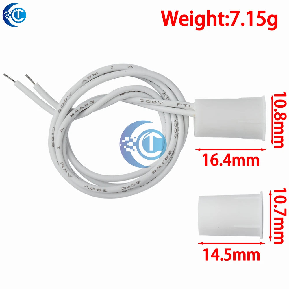 1 Pair Home Security Magnetic Door/Window Alarm Sensor - RC-33/MC-33 Recessed Reed Switch (DC 100V 300mA)