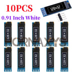 0.91 Inch 128x32 IIC I2C White / Blue OLED LCD Display DIY Module SSD1306 Driver IC DC 3.3V 5V for arduino