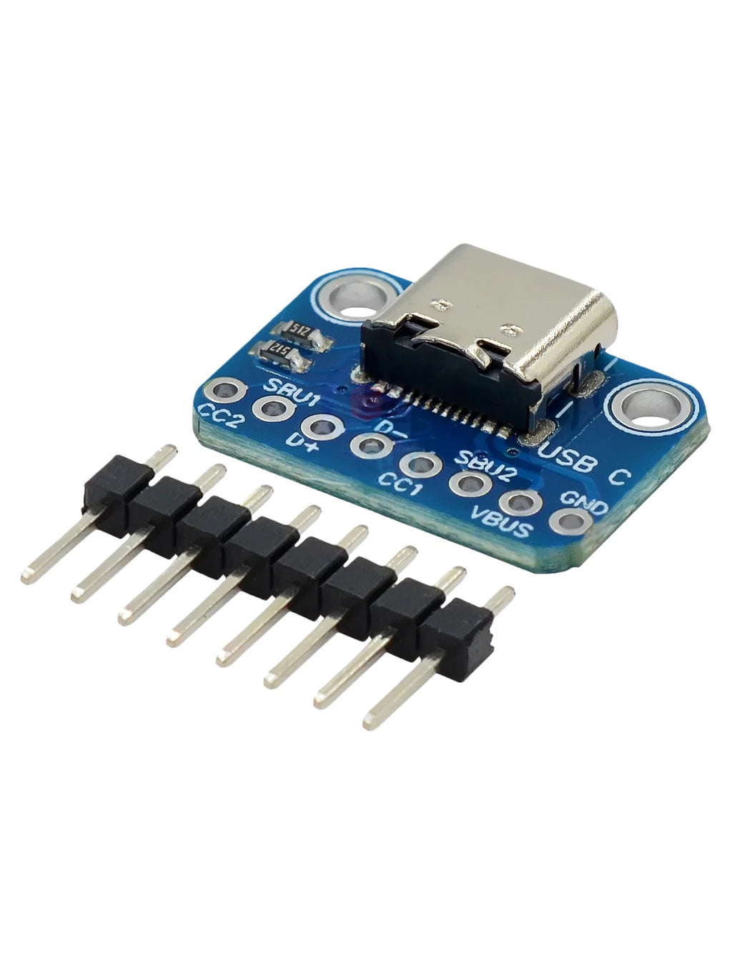 USB TYPE-C Adapter Board 2.54MM CC1 CC2 5.1K Pull-Down Resistor Connection