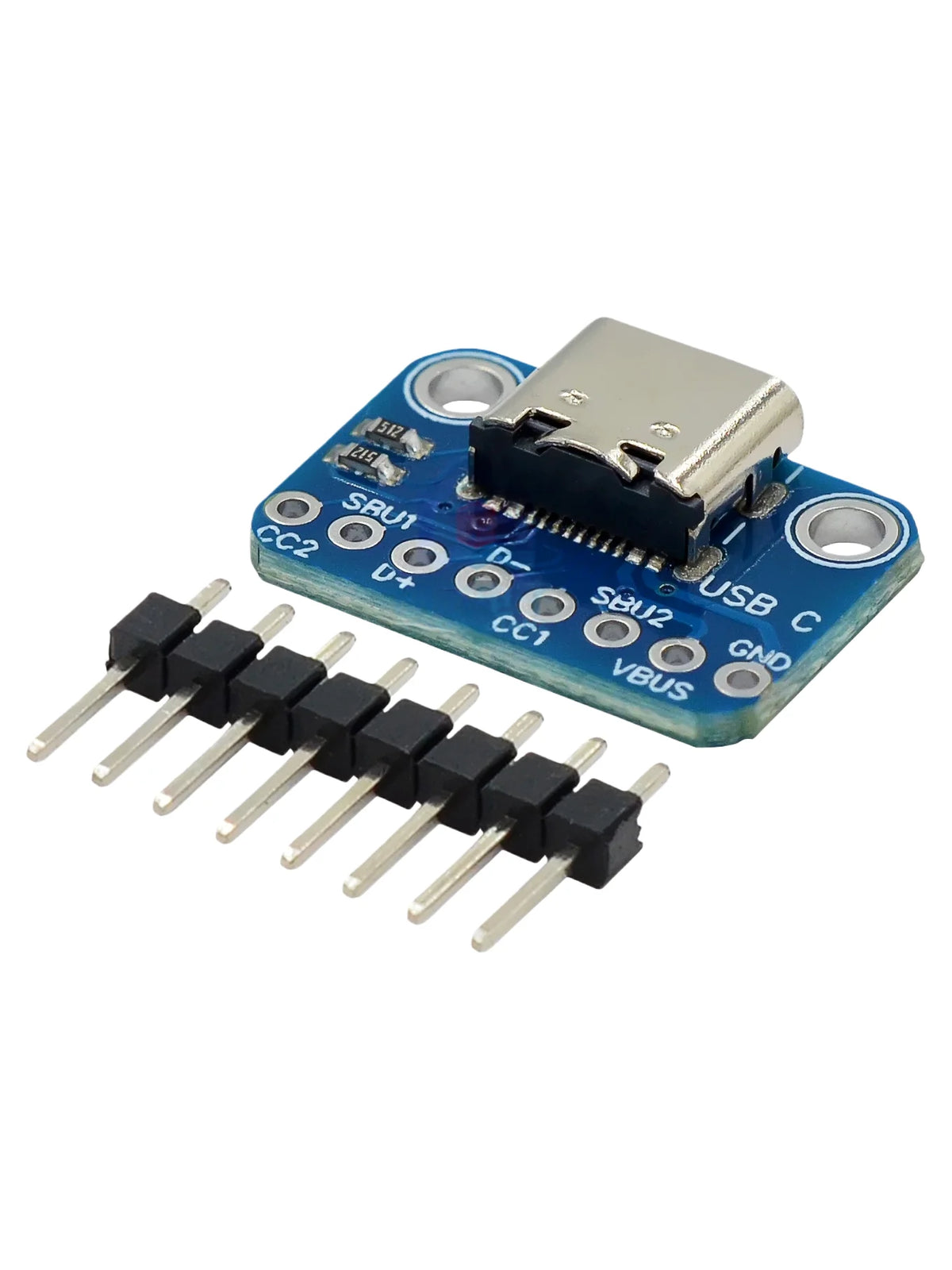 USB TYPE-C Adapter Board 2.54MM CC1 CC2 5.1K Pull-Down Resistor Connection