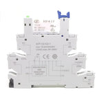 10Pcs 41F-1Z-C2-1 HF41F 5-ZS 12-ZS 24-ZS 5V 12V 24V 230V 6A 1CO Slim/SSR Relay Mount On Screw Socket with LED Wafer Relay