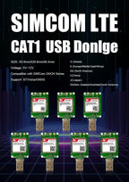 SIMCOM A7670E A7672E USB Dongle Modem LTE CAT1+2G+GPS IoT Module Breakout Kit With Antenna for Europe/Middle East/Africa