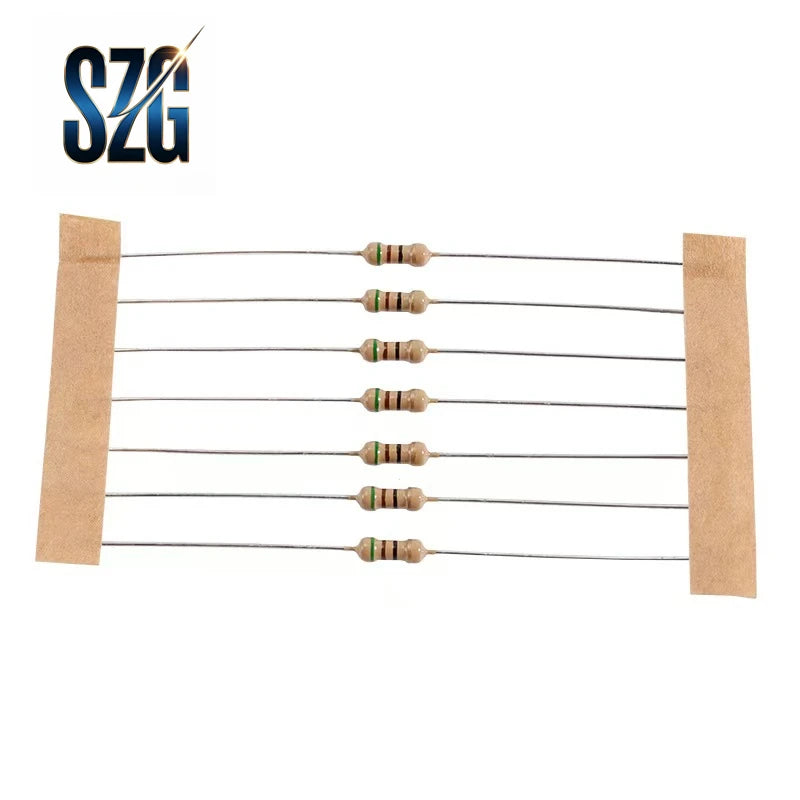 100Pcs/Lot 0.25W Carbon film Resistance 1/4W 1% Metal film Resistor 10R 150R 1K 22K 100K 3M 4.7M 5.6M 7.5M ohm Power Resistance