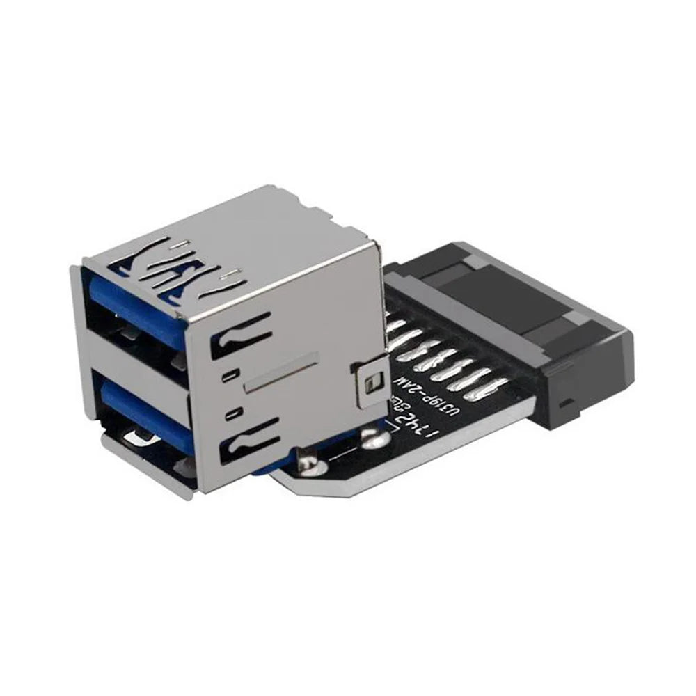 20Pin to Dual USB3.0 Adapter Connverter Desktop Motherboard 19 Pin/20P Header to 2 Ports USB a Female Connector,PH21_N22R