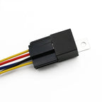 Waterproof Automotive Relay 12V 24V 4pin 5pin 4P 5P 40A Car Relay With Black Red Copper Terminal Auto Relay With Relay Socket