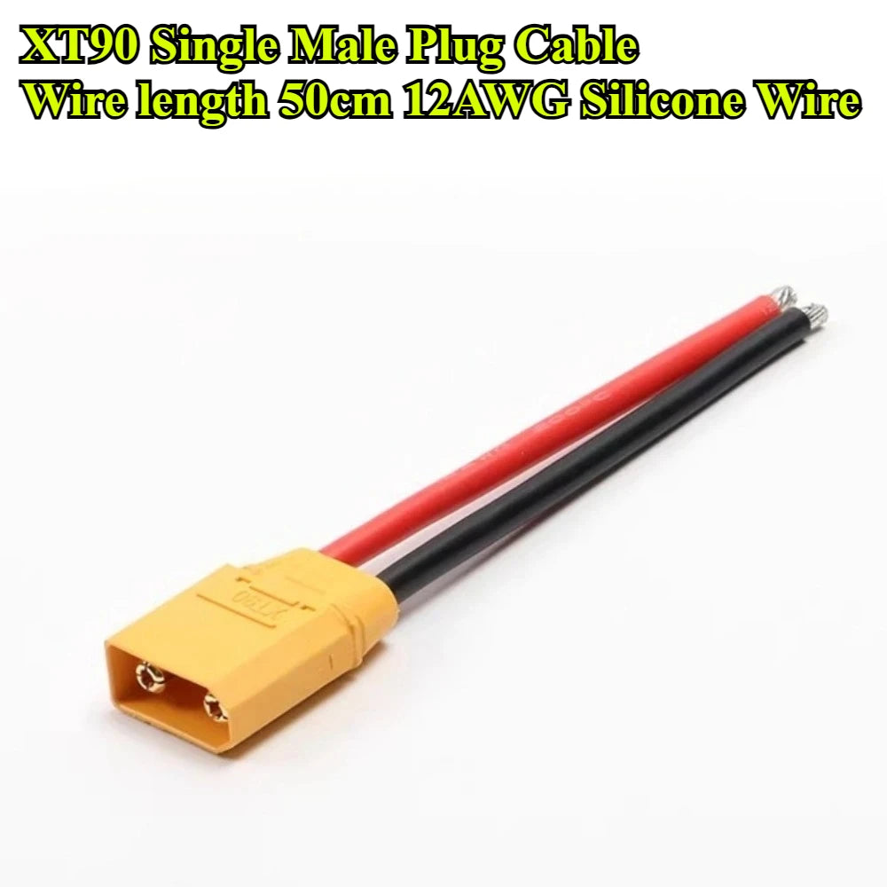 XT90 XT90S Male Female Plug Battery Connector with 12AWG Silicone Wire 10cm/15/20/30/50cm for RC Airplane Lipo Battery Drone Car