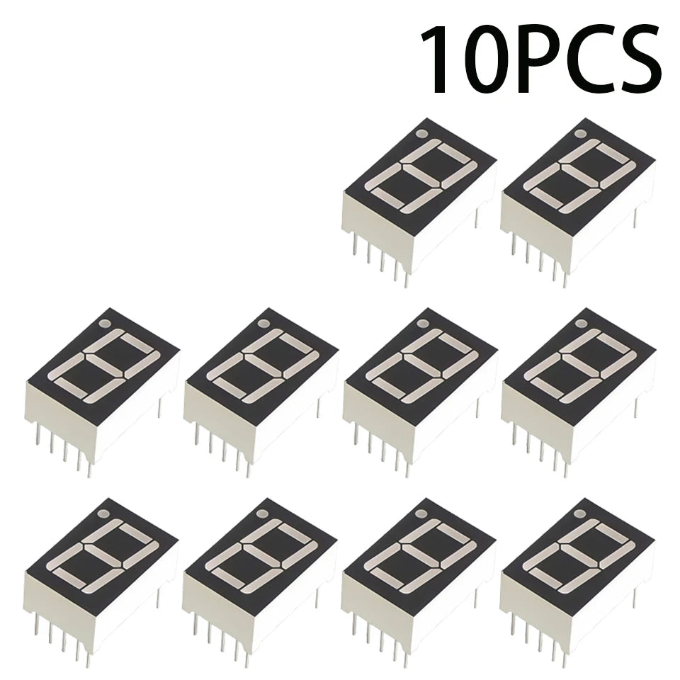 10-100PCS 0.56inches 7 Segment 1 Digital LED Display Super Red Common Cathode ANODE DIP10