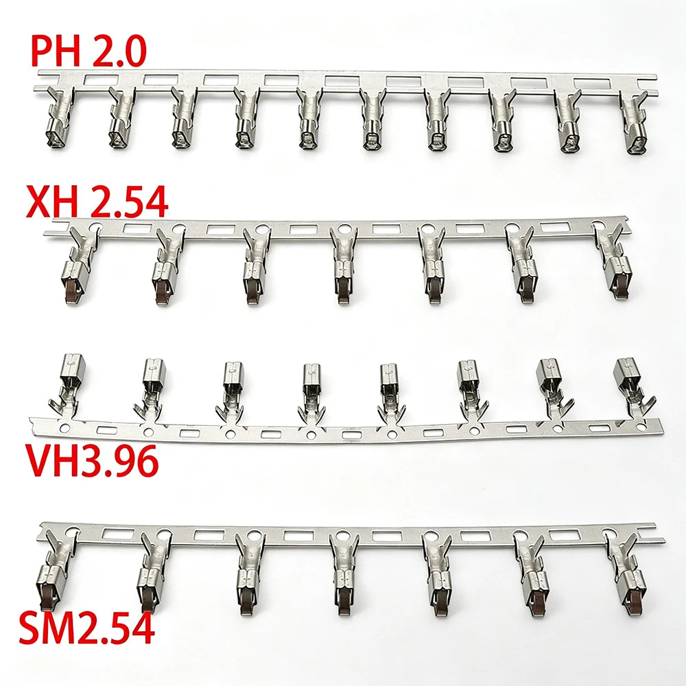 100Pcs PH 2.0 / XH 2.54 / SM 2.54 / VH 3.96 Male Female Connector Housing Terminal For Wire Crimp