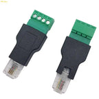 U1JB RJ11 to Screw Terminal Adapter 4P 4C Male to 4 Pin Screw Terminal Connector