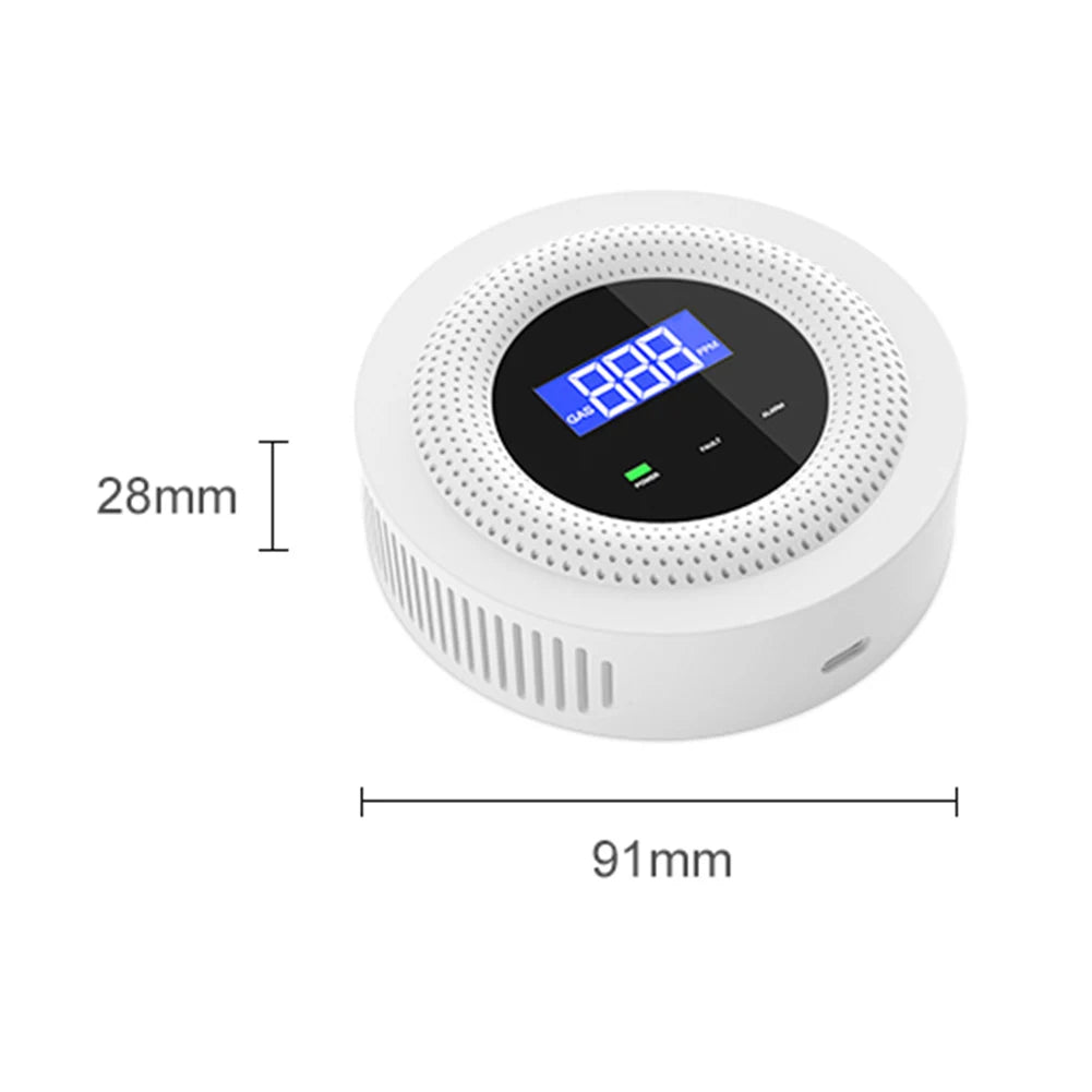 Gas  Sensor Digital Display Natural Gas Sniffer with Temperature Sensor Bluetooth-compatible for LPG Gas Biogas Methane