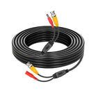 All Copper HD Video+Power Cable - BNC+DC 2in1 AHD CCTV, 5m-50m Lengths, Premium Aluminum Foil Shielding, Finished Extension Wire
