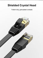 CAT7 Ethernet Cable Flat Lan 0.2m 0.3m RJ45 Network Cable Shield Lan Cable UTP Flat for Patch Panel RJ45 for Modem Router