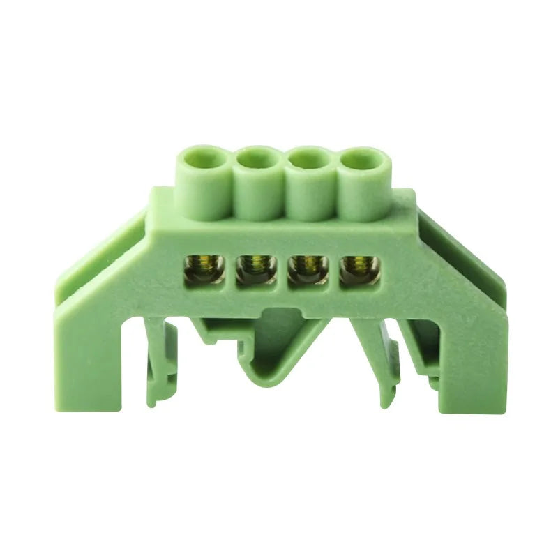 Bridge type guide rail type zero line busbar green flame-retardant terminal block 6 * 9 distribution box zero ground busbar conn