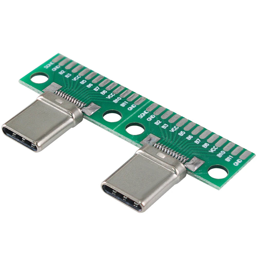 2pcs USB 3.1 Connector Module Type-C Adapter Plate PCB Board Male Head Convertor USB3.1 Transfer Test Board
