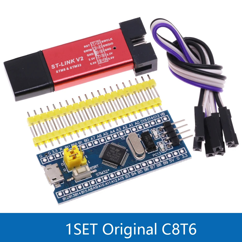 STM32F103C8T6 STM32F103C6T6 ARM STM32 Minimum System Development Board STM32F401 STM32F411 + ST-LINK V2 Download Programmer