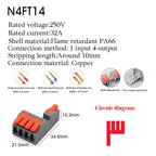 1/5PCS Wire Connector Electrical Cable Led Connectors Mini Terminals Blocks Quick Wiring Push-in Docking Butt Electrician Tools