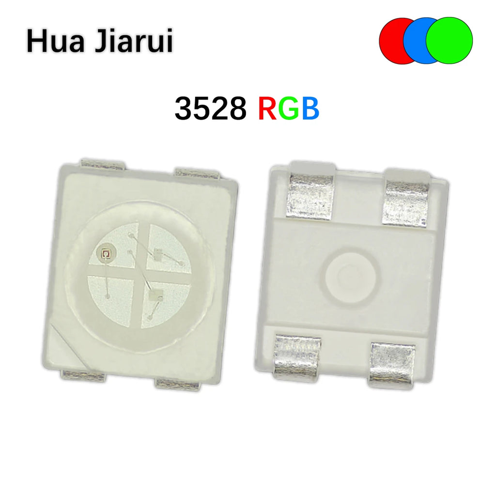 Super Bright 3528 RGB 1210 SMD Full Color LED Chips, Common Anode/Cathode, White Face for LED Display
