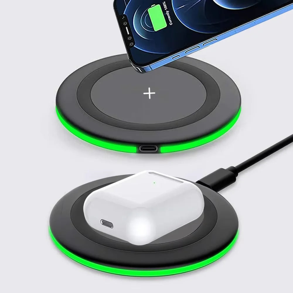 30W Wireless Charger LED Phone Charger Stand Suitable for IPhone17 16 15 14 13 12 Pro Fast Charging Base for Xiaomi Samsung