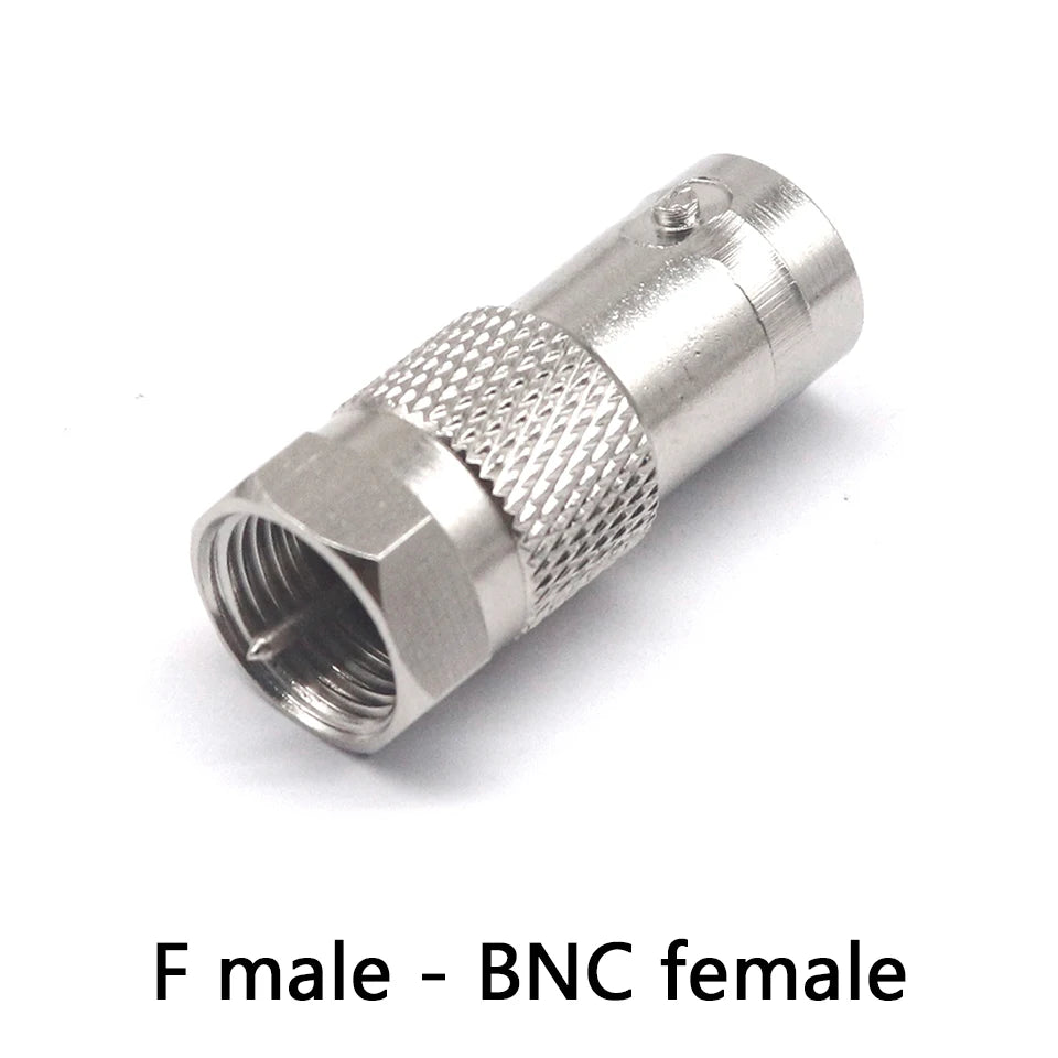 BNC to F TV female male straight connector F to BNC quick plug adapter coaxial connector