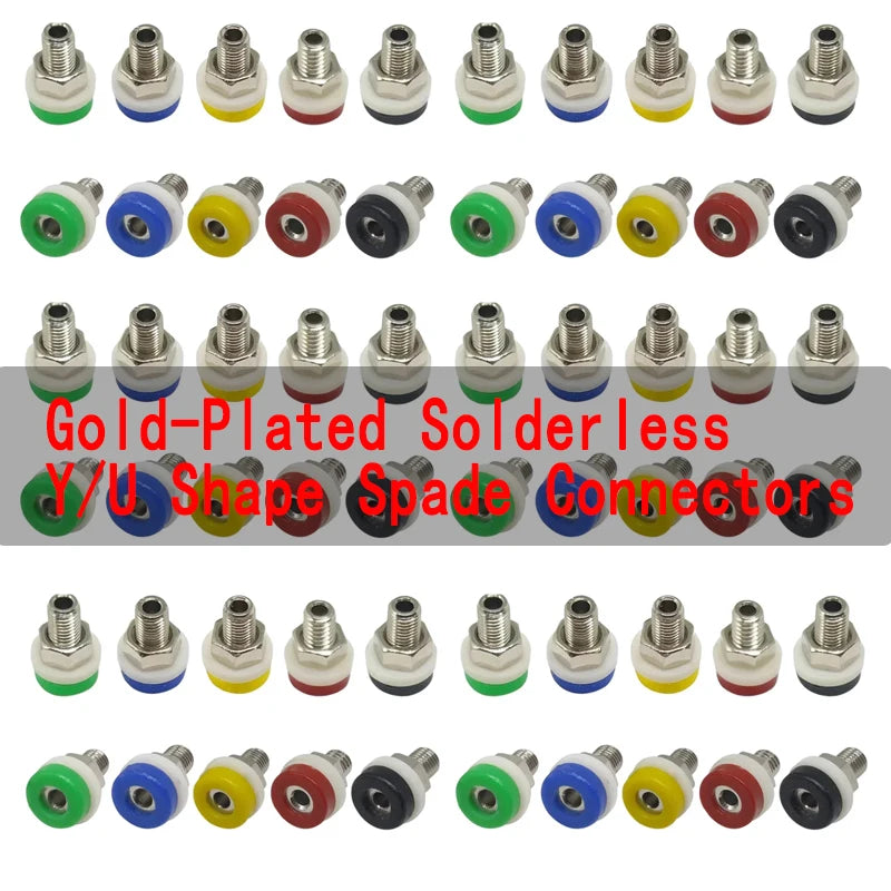 40pcs Brass 2mm Banana Socket Jack for 2mm Banana Plug Test Connector 5 Colors