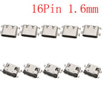 10Pcs USB Connector Type C Female Charging Port Jack 2P/6P/16P/24 Pin Soldering PCB SMD SMT DIY USB-C Socket Adapter