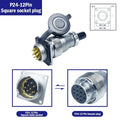 PLS24 WS24 6/10/12/19 Pin Metal Circular Aviation Socket Plug Wire Female Male Connector M24 Threaded Coupling Panel