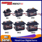 SURPASS HOBBY 9G 17G 25G 6KG 9KG 15KG 20KG Metal Gear Digital Motor RC Servo for Car Plane Robot Boat Model Wltoys Axial SCX24