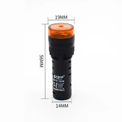 16mm/22mm AD16-22SM 12V 24V 110V 220V 380V Flash Signal Light Red LED Active Buzzer Beep Alarm Indicator Red Green Yellow Black