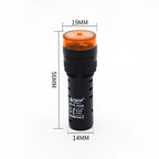 16mm/22mm AD16-22SM 12V 24V 110V 220V 380V Flash Signal Light Red LED Active Buzzer Beep Alarm Indicator Red Green Yellow Black