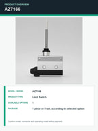 TEZUO AZ7166 IP44 Limit Switch Micro Travel Switch for Industrial Automation