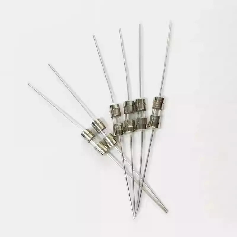 10pcs 0.5A 1A 1.5A 2A 3A 3.15A 4A 5A 6.3A 8A 10A 15A 250V 3.6x10mm Lead Wire Fast/Slow Blow Glass Fuse Tube 3.6*10