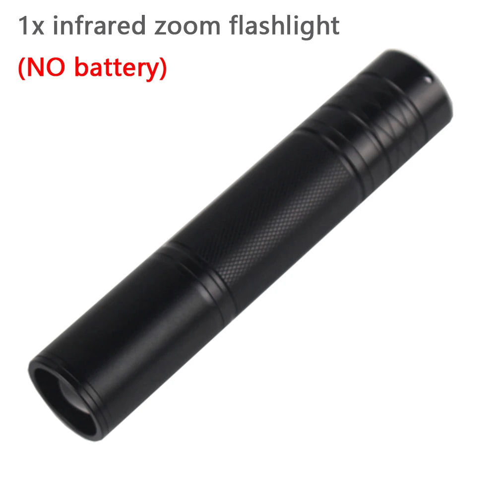 850nm/940nm IR Flashlight Infrared Illuminator Hunting Adjustable Focus Flashlight Night Vision Zoomable LED Infrared Torch