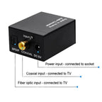 ADC Analog To Digital Audio Converter RCA to Optical Toslink Audio Adapter Analog Digital Fiber Toslink Coaxial Audio Converter