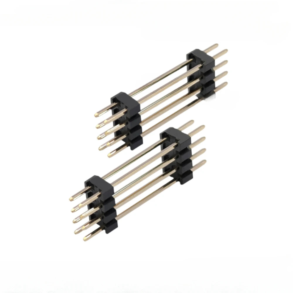 5pcs 2.54mm 2*40P Dual Row Double Plastic L20mm 25mm 30/40/45mm Breakable Gold Rohs PCB Board Spacer Male Pin Header Connector