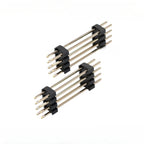 5pcs 2.54mm 2*40P Dual Row Double Plastic L20mm 25mm 30/40/45mm Breakable Gold Rohs PCB Board Spacer Male Pin Header Connector
