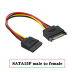 20cm Power 6Pin 8Pin 4Pin 15Pin SATA Male to 4Pin IDE Molex Female 15Pin SATA Female Power Cable Computer Cable 6Pin To 8Pin