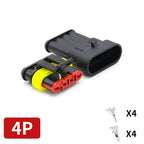 20/50/100Sets 1.5 Series AMP Automobile Connectors 1/2/3/4/5/6 Pin Super Seal Waterproof  Electrical Wire Connector PA66 Nylon