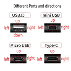 FFC Type-C Mini Micro USB Extension Ribbon Cable 90 FPV Slim Flat Soft Flexible FPC Charge FPV Brushless Handheld Gimbal Monitor