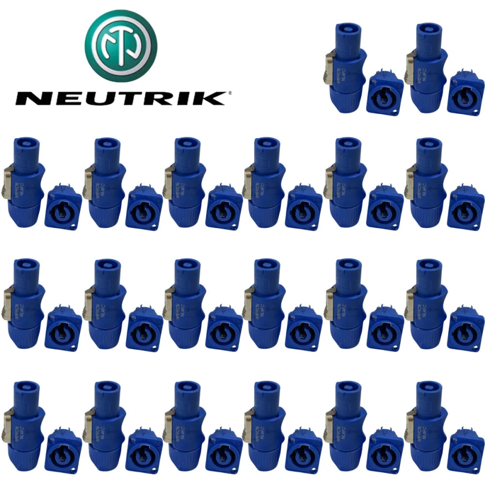 20PCS For NEUTRIK NAC3FCA FCB MPA AC Cable 20A 250V 3 PIN Powercon Plug /Socket Professional Stage Light LED Screen Connector