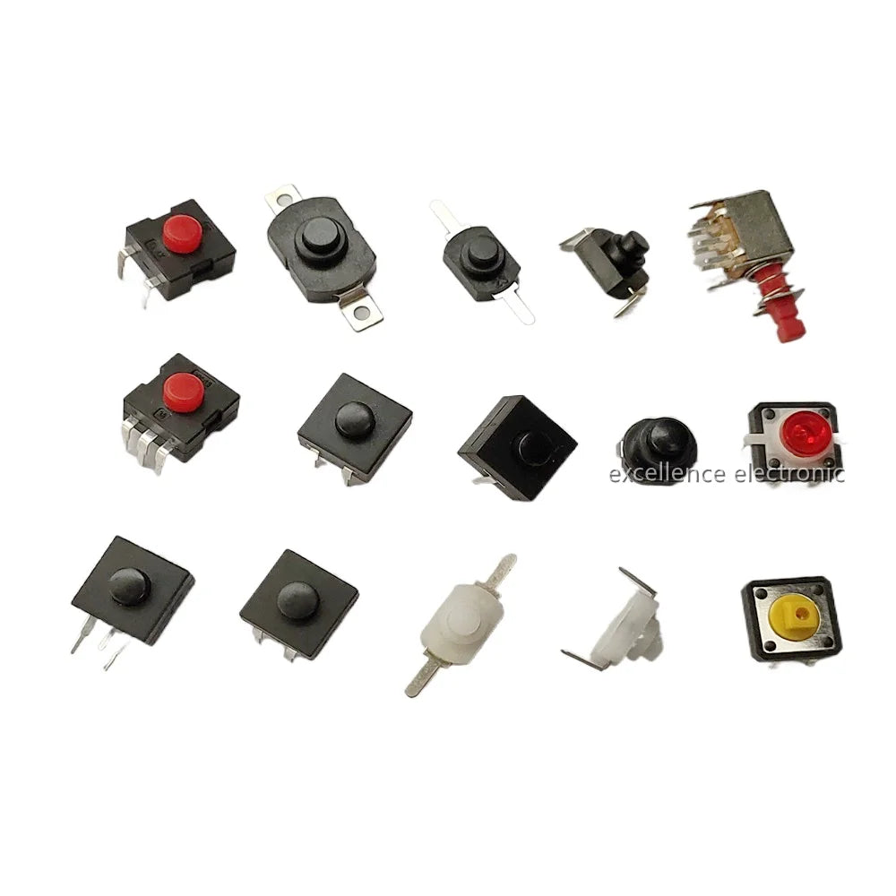 72PCS/Box Tactile Push Button Switch 1212 1813, Clicky On/Off Switch for LED Flashlight Headlamp Torch Lantern DIY Parts